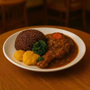 Djon Djon Rice with Mixed Beans